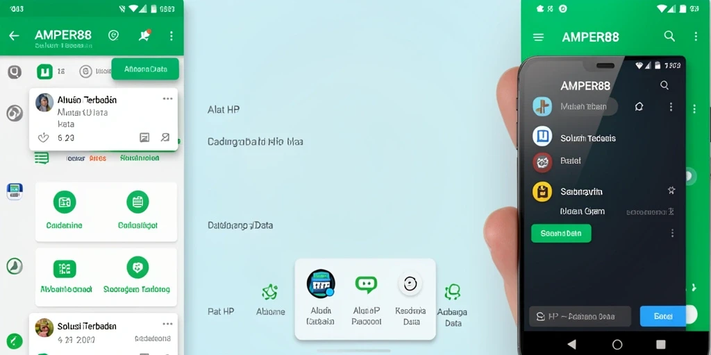Antarmuka AMPER88 yang sederhana untuk cadangan data.
