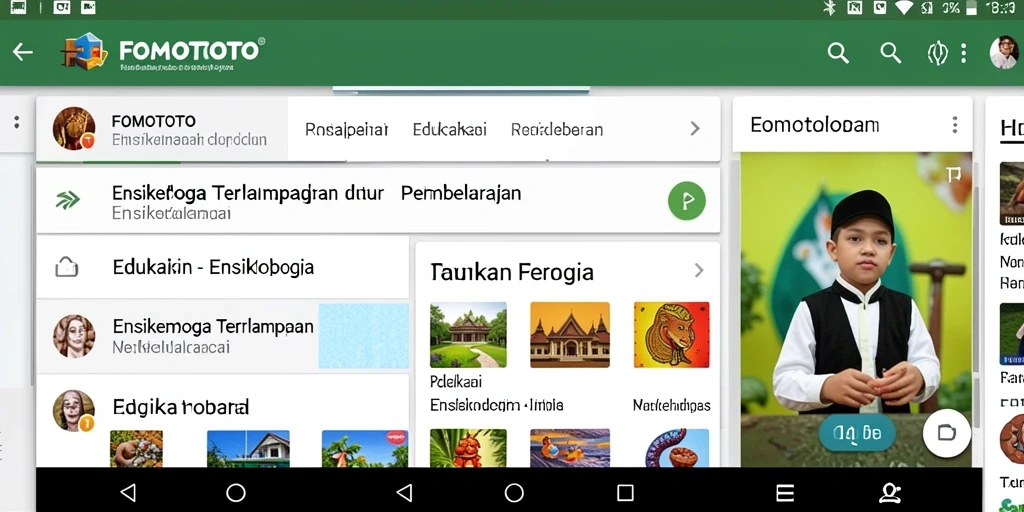 Antarmuka aplikasi FOMOTOTO yang informatif dan menarik.
