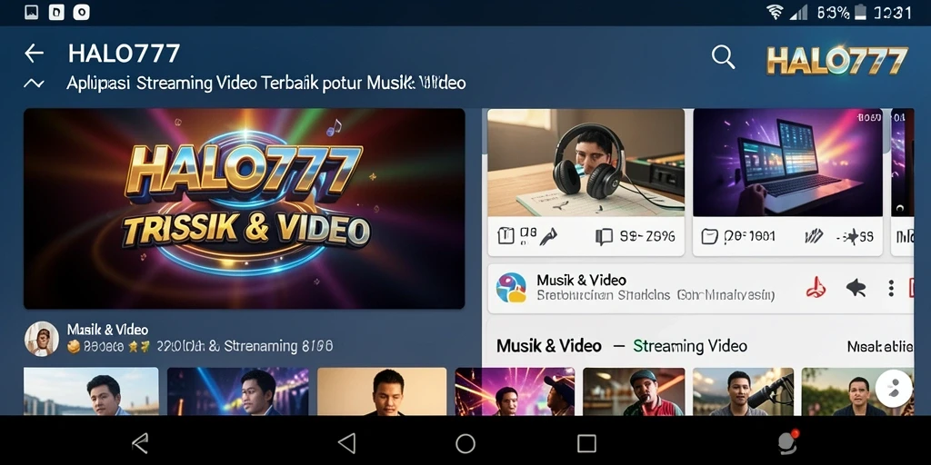 Tampilan antarmuka HALO777 yang menarik dan fungsional untuk streaming video.
