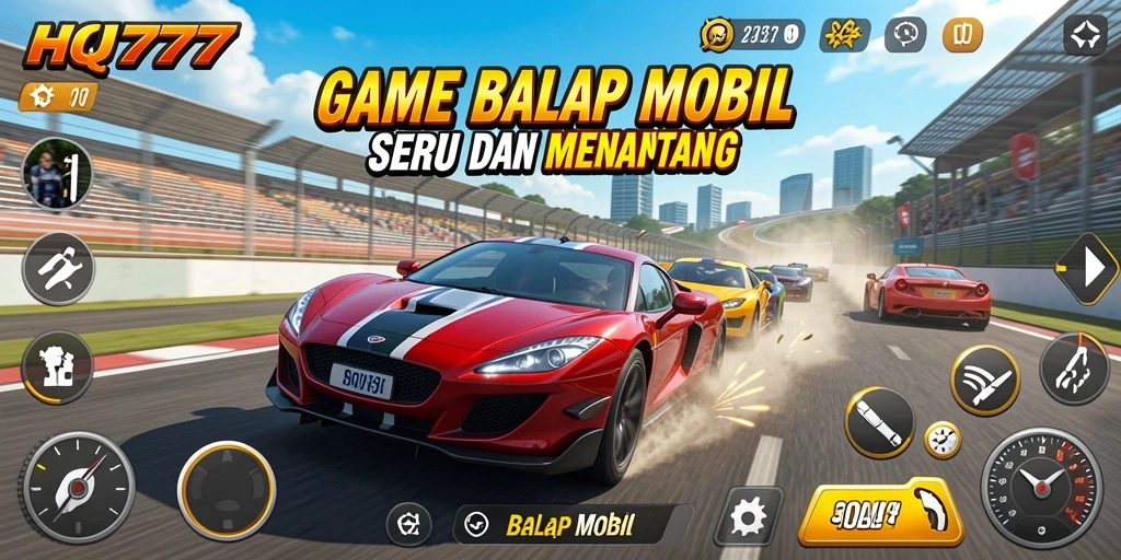 Tampilan antarmuka permainan HQ777 yang menarik dan dinamis.
