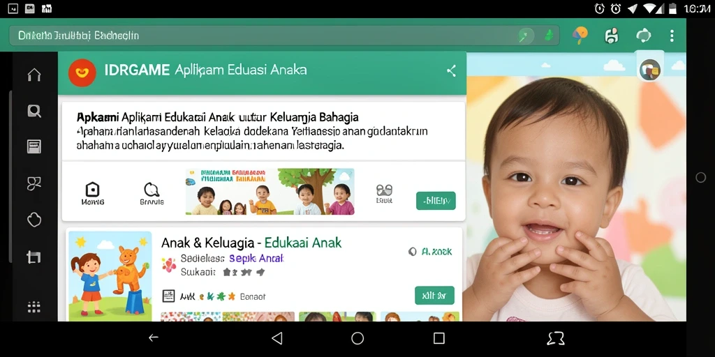 Antarmuka edukatif IDRGAME yang menarik dan interaktif.
