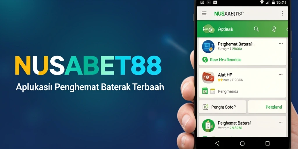 Antarmuka NUSABET88 menunjukkan penghematan baterai yang efisien.