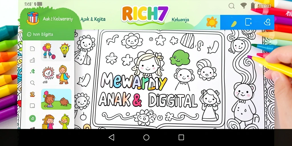 Tampilan antarmuka aplikasi RICH7 yang menarik dan interaktif.